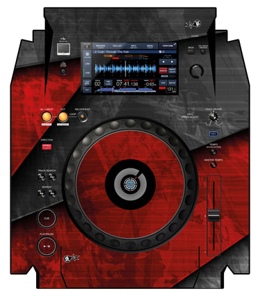 Pioneer DJ XDJ 1000 Skin Steelay Red
